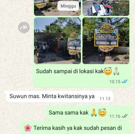 Pengiriman Papan Bunga Duka Panongan
