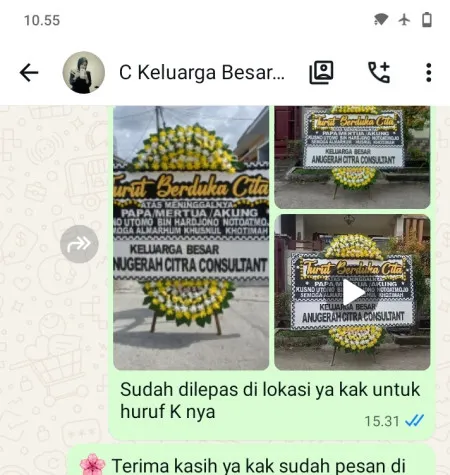 Pengiriman Papan Bunga Duka Panongan